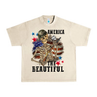 Sandshell America the beautiful 4th of july Urban Heavy Tee - CowGirlArtShop