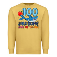 Antique Gold 100 jawsome days of school Premium Sweatshirt - MaliasSmallBusiness