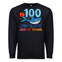 Black 100 jawsome days of school Premium Sweatshirt - MaliasSmallBusiness