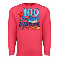 Cardinal 100 jawsome days of school Premium Sweatshirt - MaliasSmallBusiness