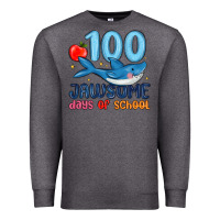 Charcoal Heather 100 jawsome days of school Premium Sweatshirt - MaliasSmallBusiness