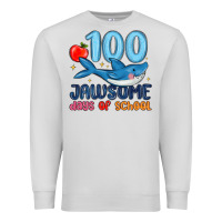 Dove Grey 100 jawsome days of school Premium Sweatshirt - MaliasSmallBusiness