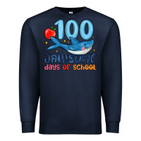 Navy 100 jawsome days of school Premium Sweatshirt - MaliasSmallBusiness