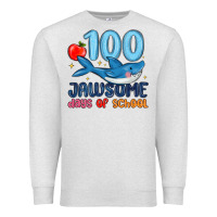 Oatmeal Heather 100 jawsome days of school Premium Sweatshirt - MaliasSmallBusiness