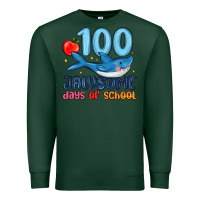 Sports Green 100 jawsome days of school Premium Sweatshirt - MaliasSmallBusiness