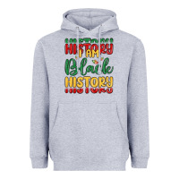 Heather Grey i am black history Heavyweight Hoodie - MaliasSmallBusiness