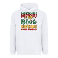 White i am black history Heavyweight Hoodie - MaliasSmallBusiness