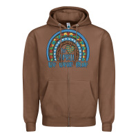 Chestnut in april we wear blue autism awareness leopard rainbow Zipper Hoodie - Artiststas