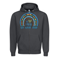 Smoke in april we wear blue autism awareness leopard rainbow Zipper Hoodie - Artiststas