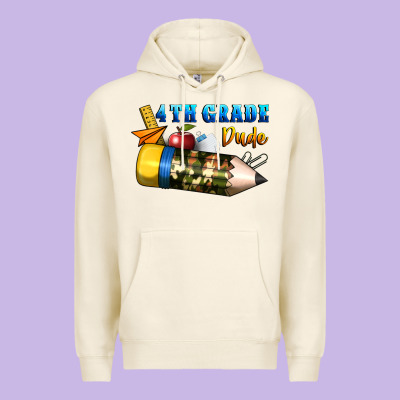 4 Th Grade Dude Premium Hoodie Designed By Bundleandbundleshop