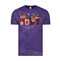 Cloud Purple ladybug coffee cups Vintage Tee - Zillion Design Studio