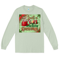 Just A Girl Who Loves Christmas Mousepad Long Sleeve Tee | Teevron