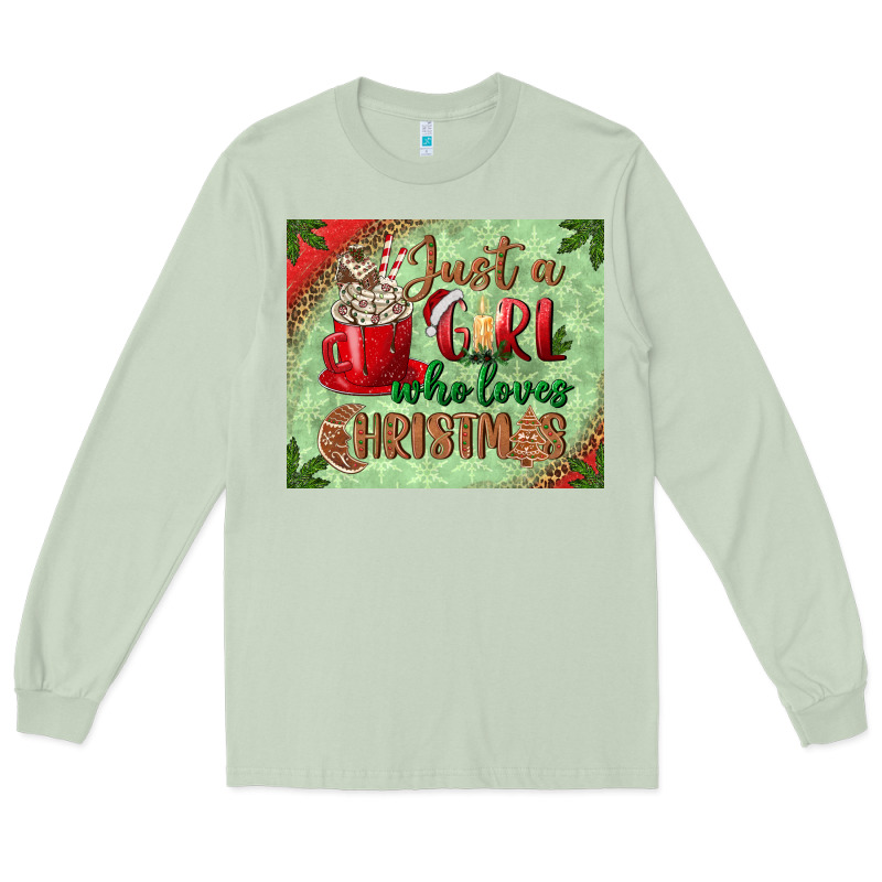 Just A Girl Who Loves Christmas Mousepad Long Sleeve Tee by BundleAndBundleShop | Teevron