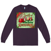 Plum just a girl who loves christmas mousepad Long Sleeve Tee - BundleAndBundleShop
