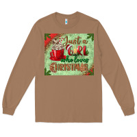 Toasted Coconut just a girl who loves christmas mousepad Long Sleeve Tee - BundleAndBundleShop
