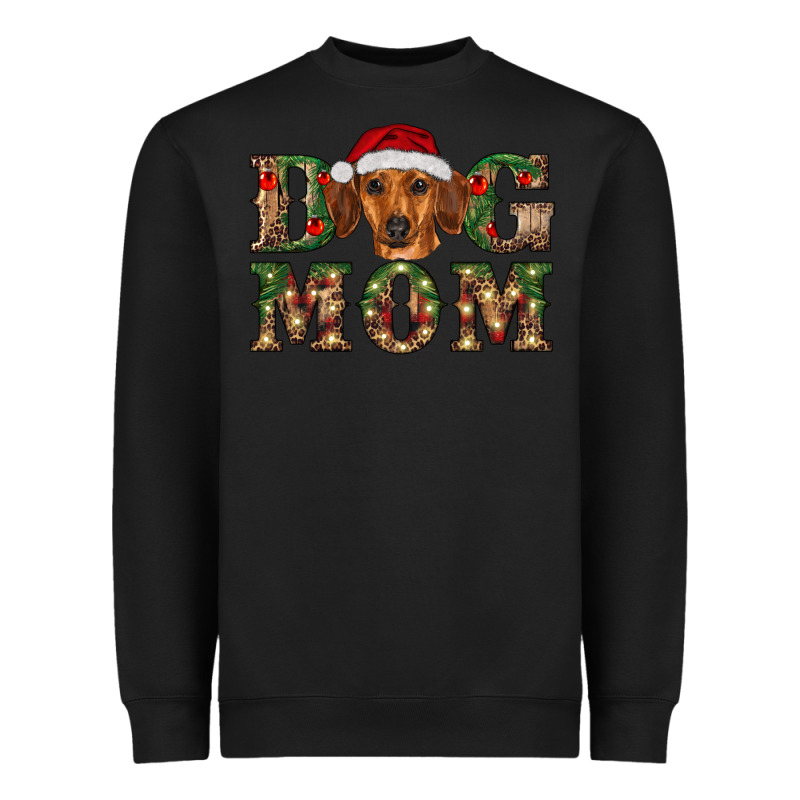 Christmas Dog Mom Dachshund Heavyweight Sweatshirt by RanaPortraitStore | Teevron