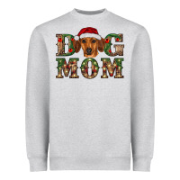 Heather Grey christmas dog mom dachshund Heavyweight Sweatshirt - RanaPortraitStore