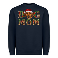 Navy christmas dog mom dachshund Heavyweight Sweatshirt - RanaPortraitStore