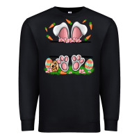 Black easter costom name rabbit Premium Sweatshirt - MaliasSmallBusiness
