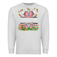 Dove Grey easter costom name rabbit Premium Sweatshirt - MaliasSmallBusiness
