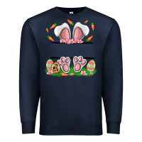 Navy easter costom name rabbit Premium Sweatshirt - MaliasSmallBusiness