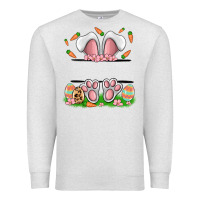 Oatmeal Heather easter costom name rabbit Premium Sweatshirt - MaliasSmallBusiness
