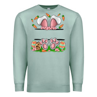 Seafoam easter costom name rabbit Premium Sweatshirt - MaliasSmallBusiness