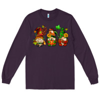 Plum fall gnomes with pumpkin pie Long Sleeve Tee - AdoDesignShop
