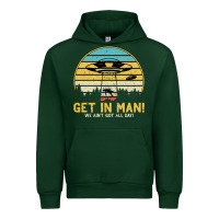 Forest Green UFO Vintage Retro Alien Outerspace Spaceship Urban Hoodie - Bettercallsaul
