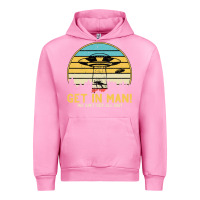 Fuchsia Pink UFO Vintage Retro Alien Outerspace Spaceship Urban Hoodie - Bettercallsaul