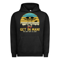 Pigment Black UFO Vintage Retro Alien Outerspace Spaceship Urban Hoodie - Bettercallsaul