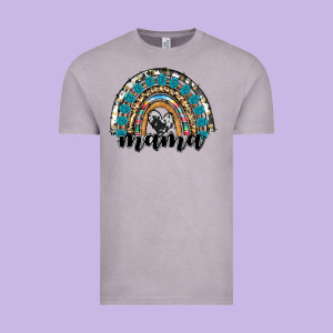 Western Mama Rainbow Vintage Tee Designed By Ranaportraitstore