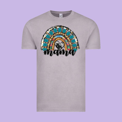 Western Mama Rainbow Vintage Tee Designed By Ranaportraitstore