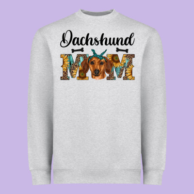 Western Dachshund Mom Heavyweight Sweatshirt Designed By Ranaportraitstore
