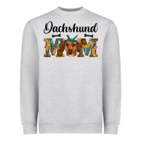 Heather Grey western dachshund mom Heavyweight Sweatshirt - RanaPortraitStore