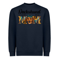 Navy western dachshund mom Heavyweight Sweatshirt - RanaPortraitStore
