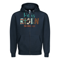 Navy he is risen Zipper Hoodie - Artiststas