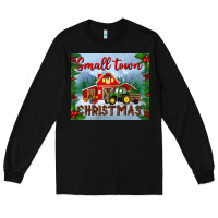 Black small town christmas mousepad Long Sleeve Tee - BundleAndBundleShop