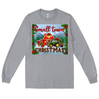 Heather Grey small town christmas mousepad Long Sleeve Tee - BundleAndBundleShop