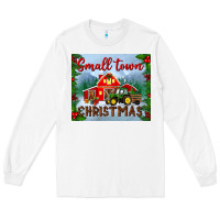 White small town christmas mousepad Long Sleeve Tee - BundleAndBundleShop