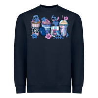 Navy stitch coffee cups Heavyweight Sweatshirt - Zillion Design Studio