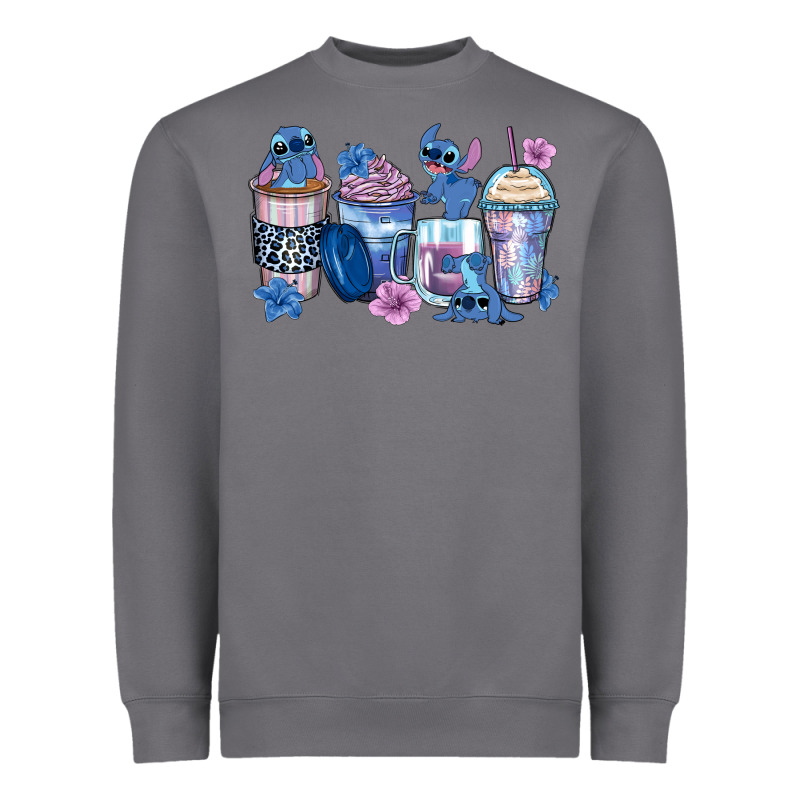 Stitch Coffee Cups Heavyweight Sweatshirt by Zillion Design Studio | Teevron