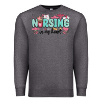 Charcoal Heather nursing in my heart Premium Sweatshirt - MaliasSmallBusiness