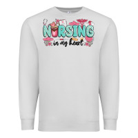 Dove Grey nursing in my heart Premium Sweatshirt - MaliasSmallBusiness