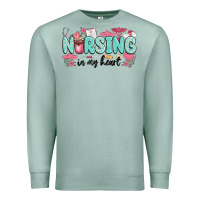Seafoam nursing in my heart Premium Sweatshirt - MaliasSmallBusiness