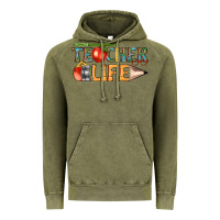 Vintage Olive teacher life Vintage Hoodie - texasbilliewilder
