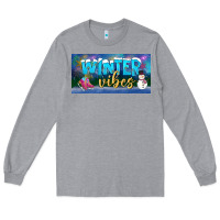 Heather Grey winter vibes license plate Long Sleeve Tee - BundleAndBundleShop