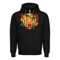 Black empanadas plate and roses Zipper Hoodie - AdoDesignShop
