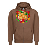 Chestnut empanadas plate and roses Zipper Hoodie - AdoDesignShop
