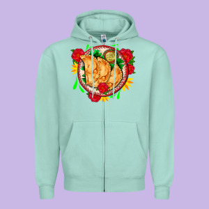 Empanadas Plate And Roses Zipper Hoodie Designed By Adodesignshop